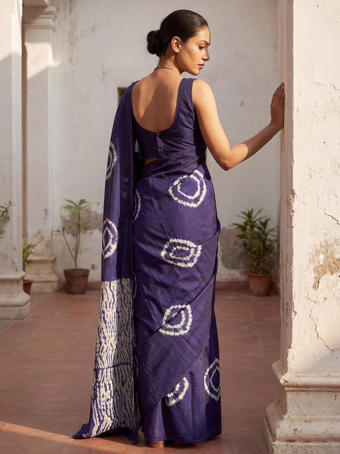 Vasthrlay Bhagalpuri Tieanddye Unstitched Ai Ethnic Wear