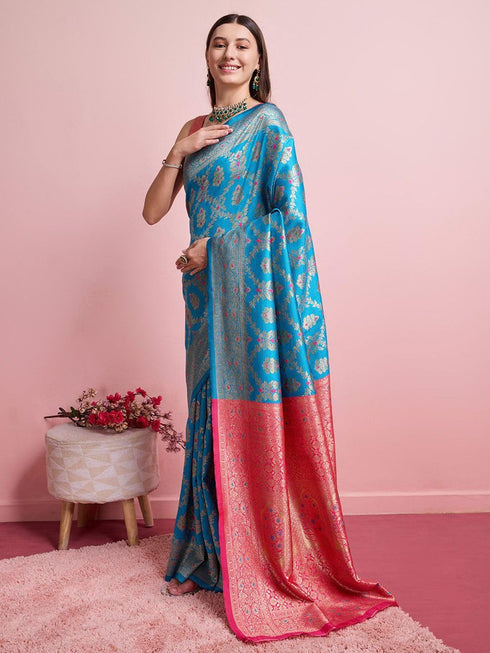 Vasthrlay Banarasi Traditional Unstitched Saree