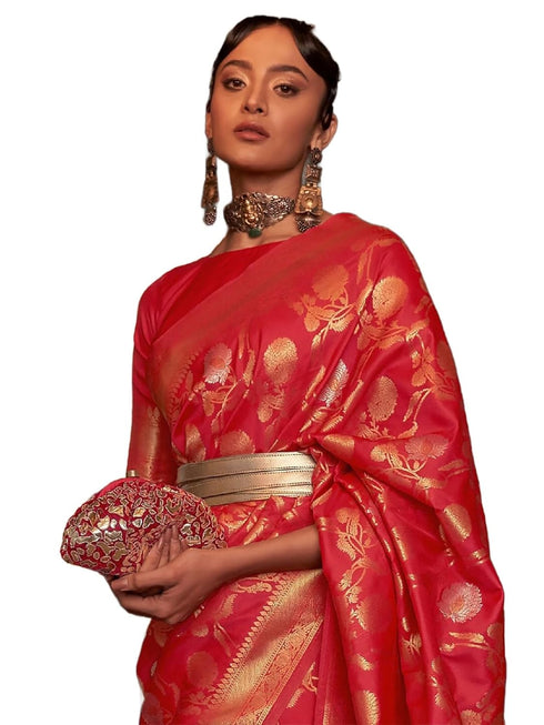 Vasthrlay Kanjivaram Unstitched Jacquard Stylish Saree