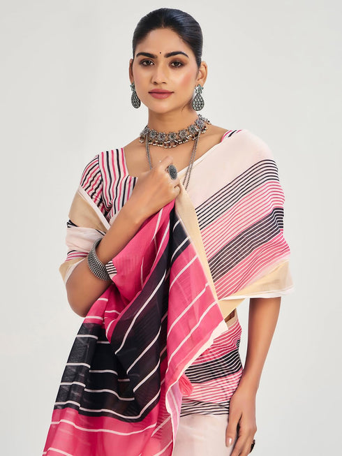Vasthrlay Printed Unstitched Blouse Ethnic Wear