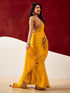 Vasthrlay Embroidery Peach Saree