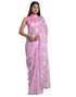 Vasthrlay Georgette Printed Unstitched Orange Saree