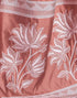 Vasthrlay Womens Kanjivaram Unstitched Dusty Pink Saree