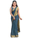 Vasthrlay Womens Banarasi Unstitched Olive Green Saree