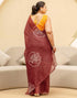 Vasthrlay Chanderi Printed Unstitched Blue Saree