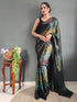 Vasthrlay Womens Georgette Unstitched Brown Saree