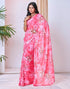 Vasthrlay Georgette Printed Unstitched Multicolor Saree