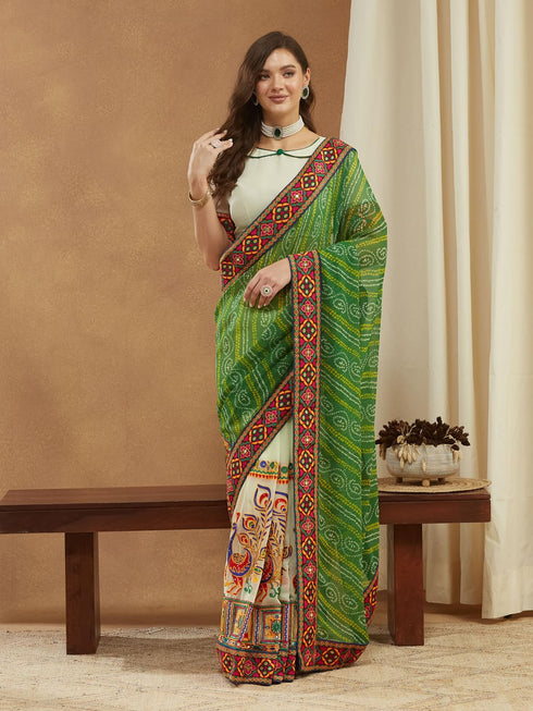 Vasthrlay Designer Embroidered Georgette Saree