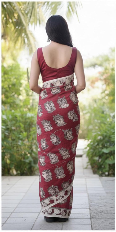 Vasthrlay Kalamkari Cotton Linen Traditional Mythological