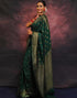 Vasthrlay Banarasi Kanjivaram Unstitched Teal Saree