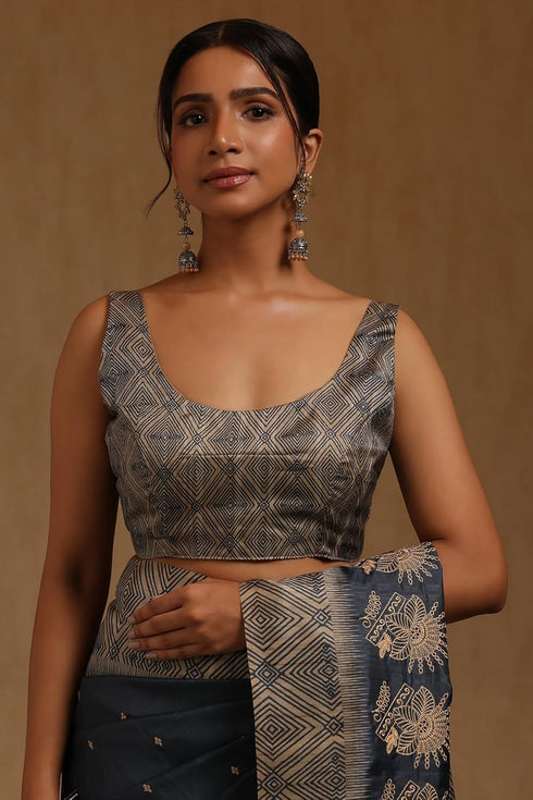 Vasthrlay Tussar Ethnic Embroidered