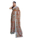 Vasthrlay Womens Printed Unstitched White Saree