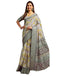 Vasthrlay Printed Jacquard Unstitched Rama Green Saree
