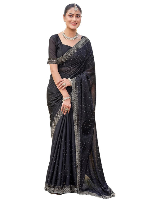 Vasthrlay Shimmer Georgette Rama Saree
