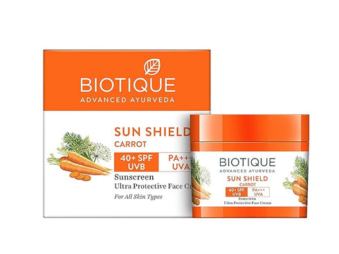 Biotique Bio Carrot Face Cream | SPF 40 UVA/UVB Sunscreen