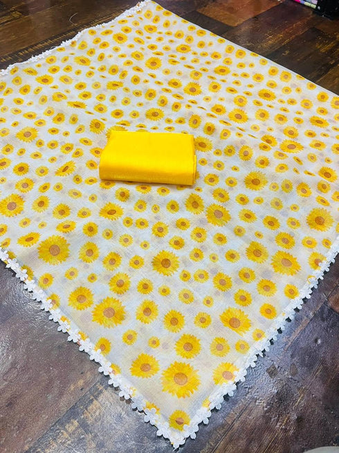 Vasthrlay Printed Flowers Unstitched Saperate