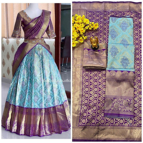 Vasthrlay Traditional Unstitched Kanjivaram Kanchipuram