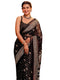 Vasthrlay Georgette Printed Unstitched Rama Green Saree