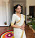 Vasthrlay White Unstitched Saree