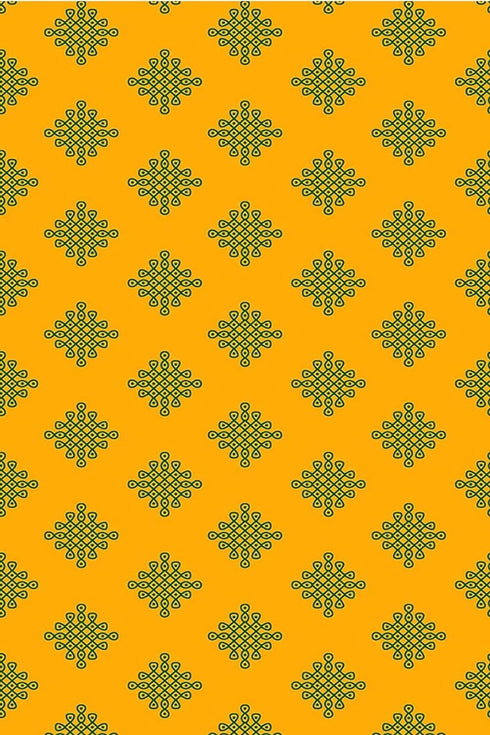 Stylish Yellow Backdrop Cloth for Pooja Decoration | Traditional Background Decoration