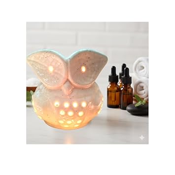 Ceramic Owl Shape Electric Essential Oil Diffuser | Perfect for Home Decor & Relaxation