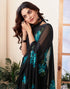 Vasthrlay Georgette Sequence Unstitched Black Saree