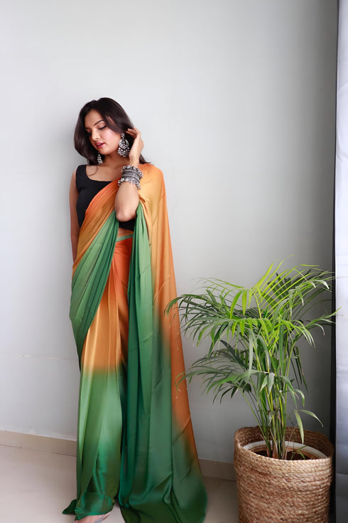 Vasthrlay Orange Saree