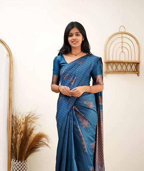 Vasthrlay Banarasi Unstitched Saree