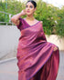 Vasthrlay Purple Banarasi Saree
