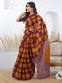 Vasthrlay Printed Tassels Unstitched Khaki Saree