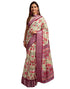 Vasthrlay Printed Jacquard Light Pista Green Saree With Unstitched Blouse Piece