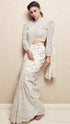 VasthrlayTextile Digital Unstitched White Free Ethnic Wear
