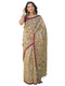 Vasthrlay Printed Tassels Unstitched Khaki Saree