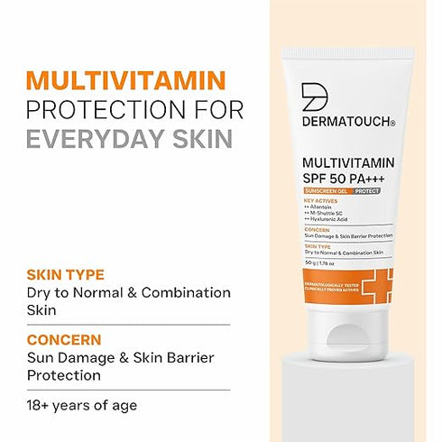Dermatouch Multivitamin SPF 50 PA+++ Sunscreen Gel