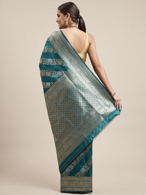 Vasthrlay Silver Banarasi Saree