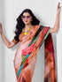Vasthrlay Abstract Printed Beige Saree