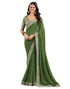 Vasthrlay Georgette Embroidery Unstitched Green Saree