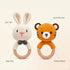 Handmade Crochet Baby Rattles Combo (Rabbit & Tiger)