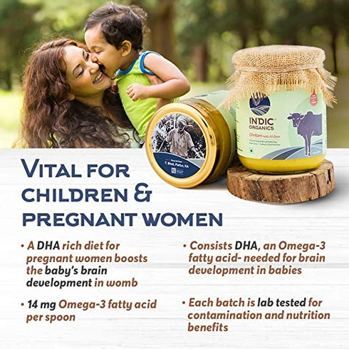 Indic Organics Forest Grazing Malnad Gidda Desi Cow's A2 Ghee