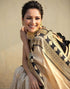 Vasthrlay Jacquard Kanjivaram Unstitched Cream Saree
