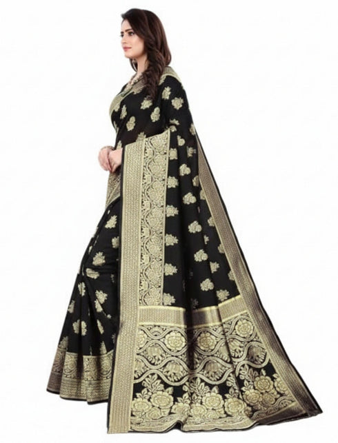Vasthrlay Banarasi Traditional Unstitched Saree