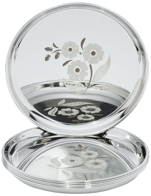 Stainless Steel Plate Set of 6 (12 Inches)