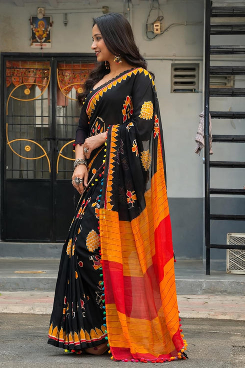 Vasthrlay Printed Multicolor Lightweight