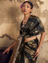 Vasthrlay Vasthrlaywomensbluesatinethnicmotifprinttasselsandlatkanssareewithunstitchedblousepiece Sareeforwoman Designersareeforwomen Rj Ethnic Wear