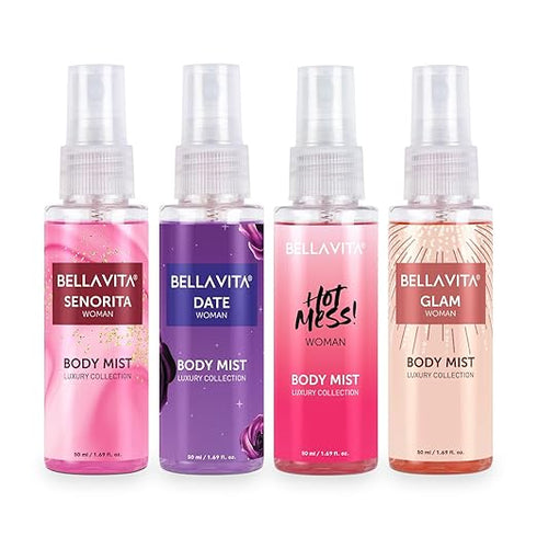 Bella Vita Luxury Body Mist Travel Size Gift Set for Woman - 50ml