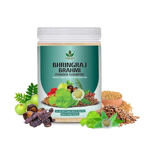 Havintha - Bhringraj Brahmi and Flax Seed Powder Jar - Herbal Shampoo