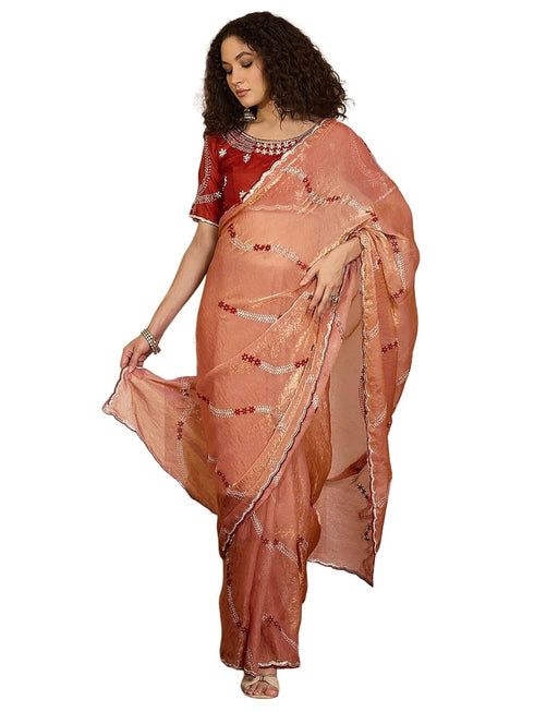 Vasthrlay Georgette Embroidery Black Saree