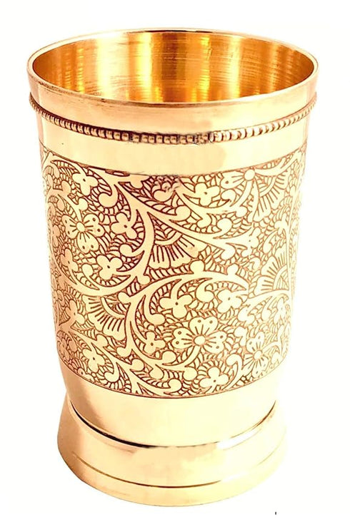 Pure Brass Dinner Thali Set of 6 pcs