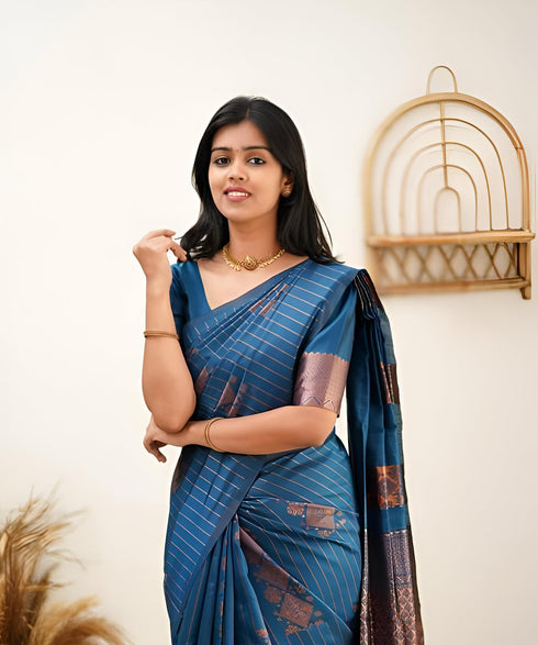 Vasthrlay Banarasi Unstitched Saree