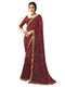 Vasthrlay Bandhani Printed Chiffon Maroon Saree